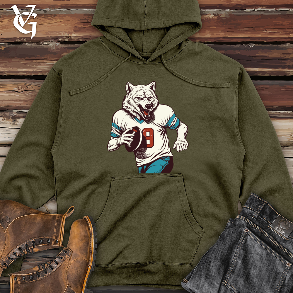 Gridiron Wolf Midweight Hooded Sweatshirt