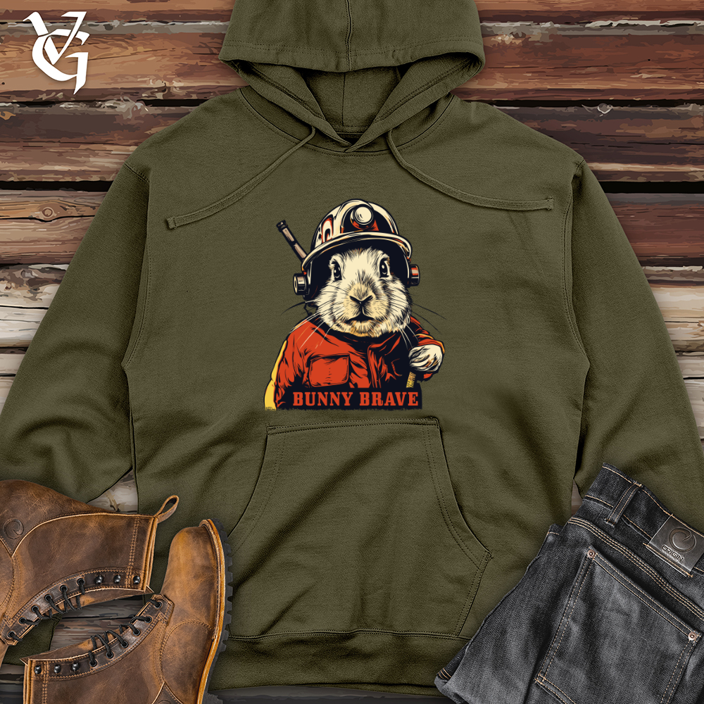 Bunny Brave Firefighter Midweight Hooded Sweatshirt