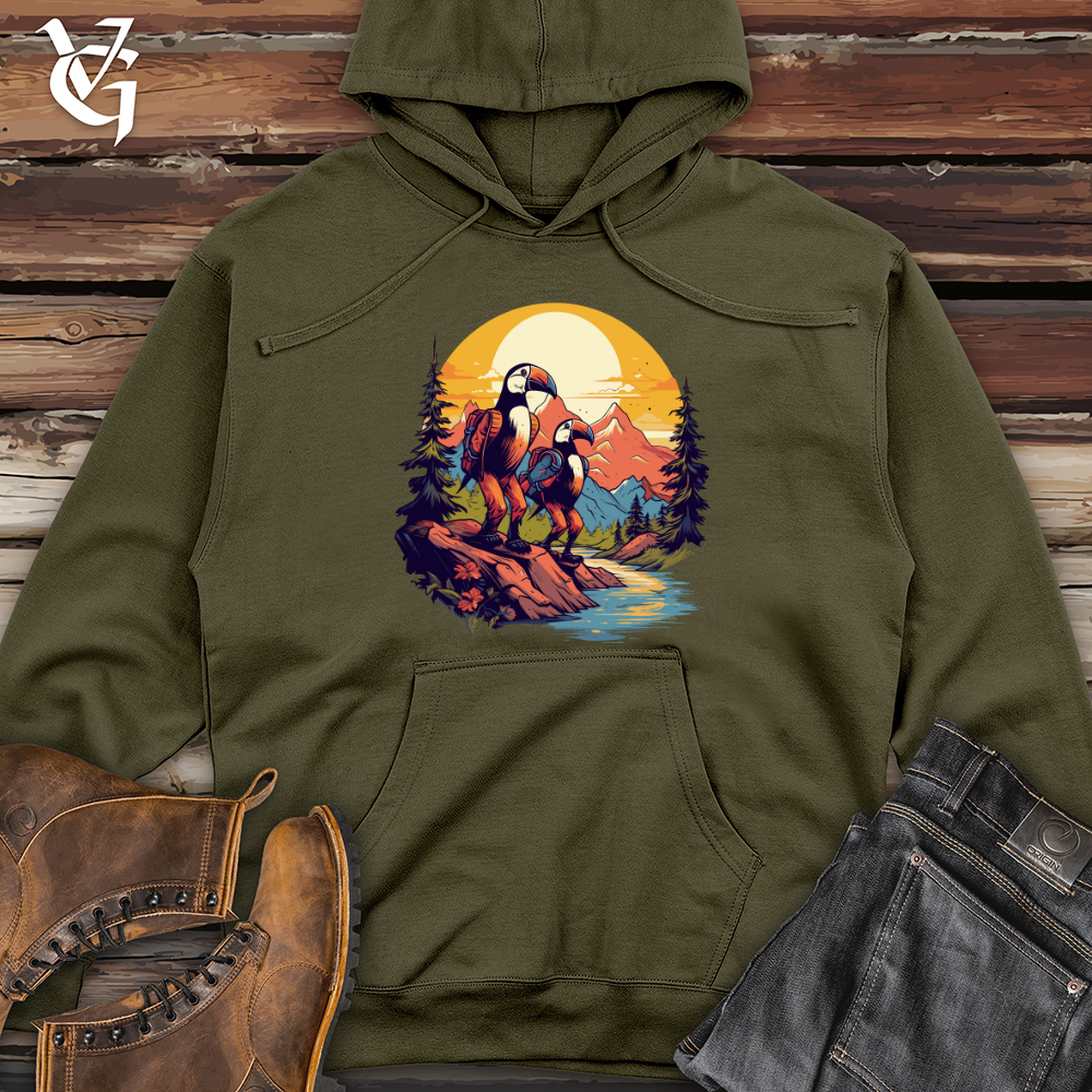 Toucans Hiking Adventure Midweight Hooded Sweatshirt