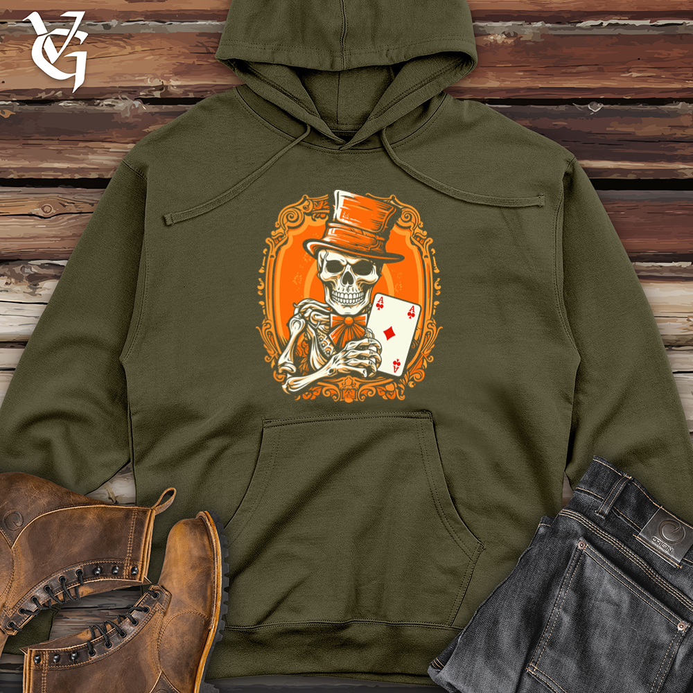 Bold Orange Cardshark Midweight Hooded Sweatshirt