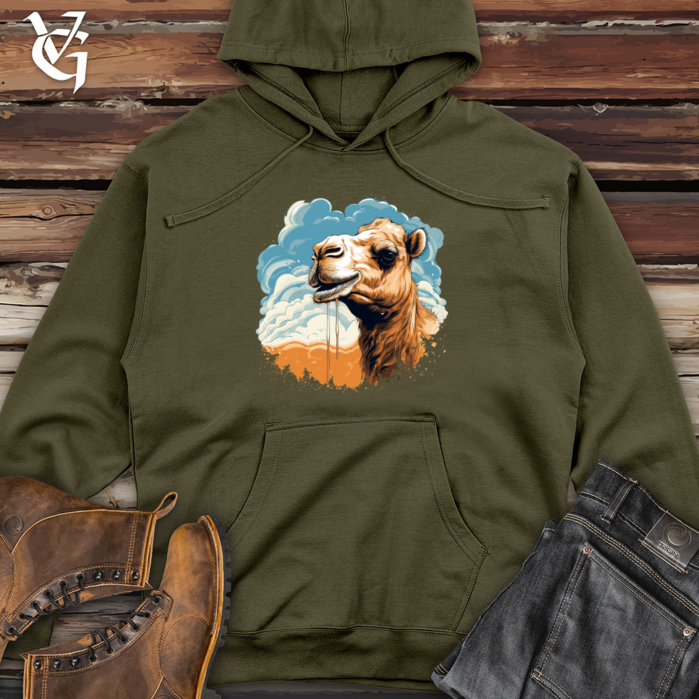 Whirling Dune Camel Midweight Hooded Sweatshirt