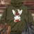 Retro Hare Elegance Midweight Hooded Sweatshirt