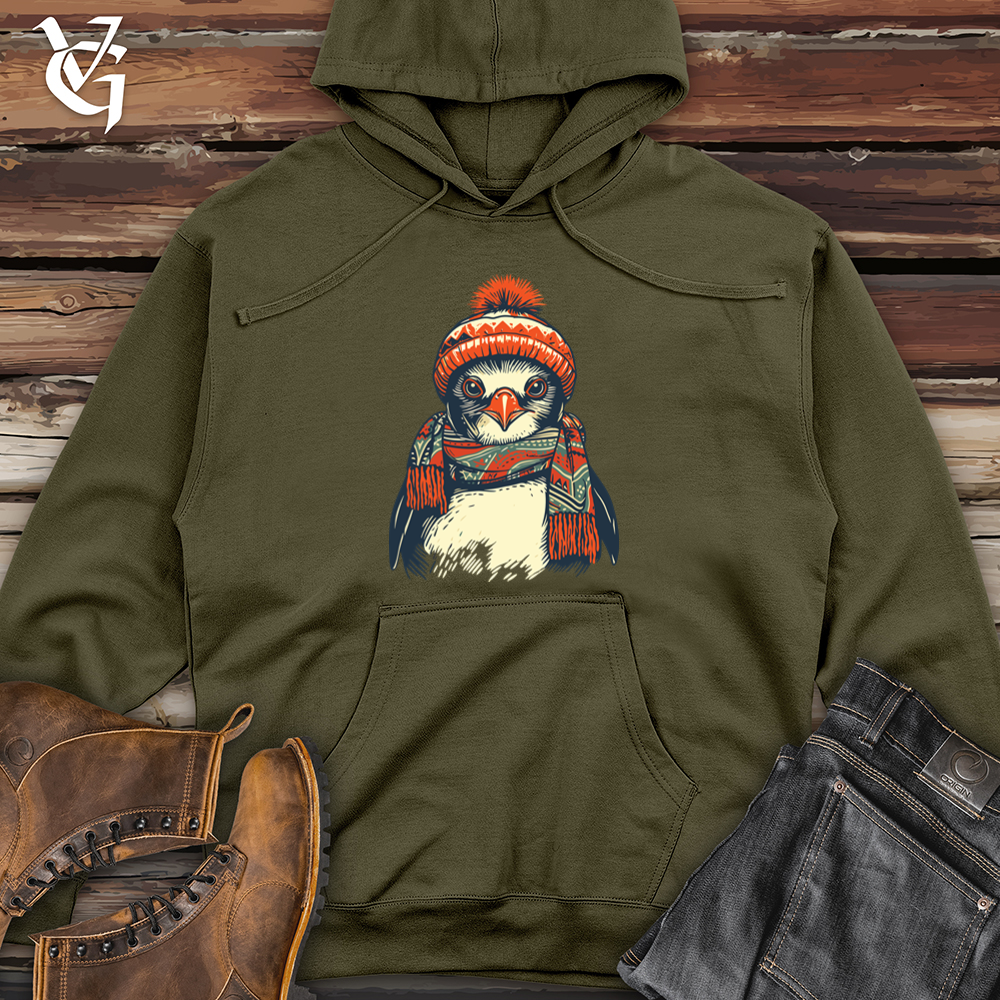 Vintage Frosty Penguin Midweight Hooded Sweatshirt