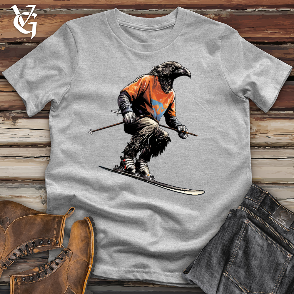 Skiing Raven Cotton Tee