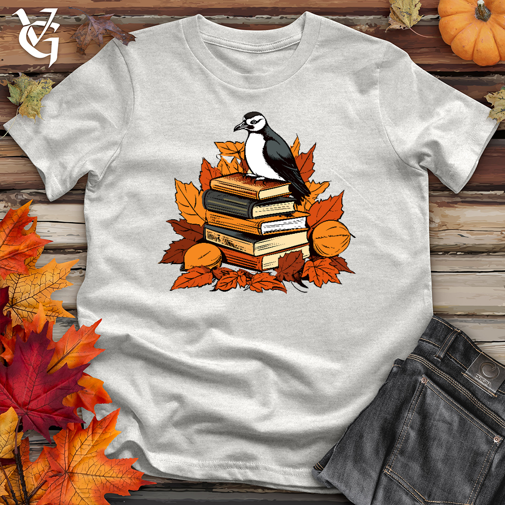 Literary Penguin Autumn Cotton Tee