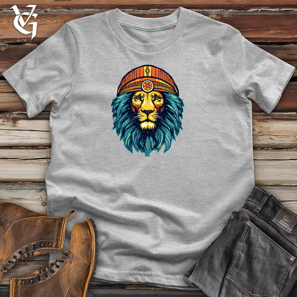 Retro Cosmic Beanie Lion Cotton Tee