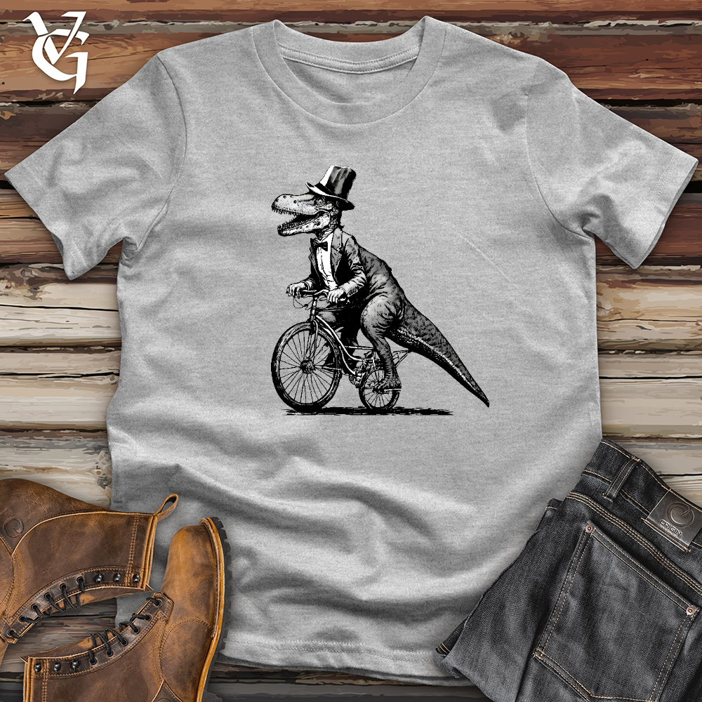 Dinosaur Riding a Bike Cotton Tee