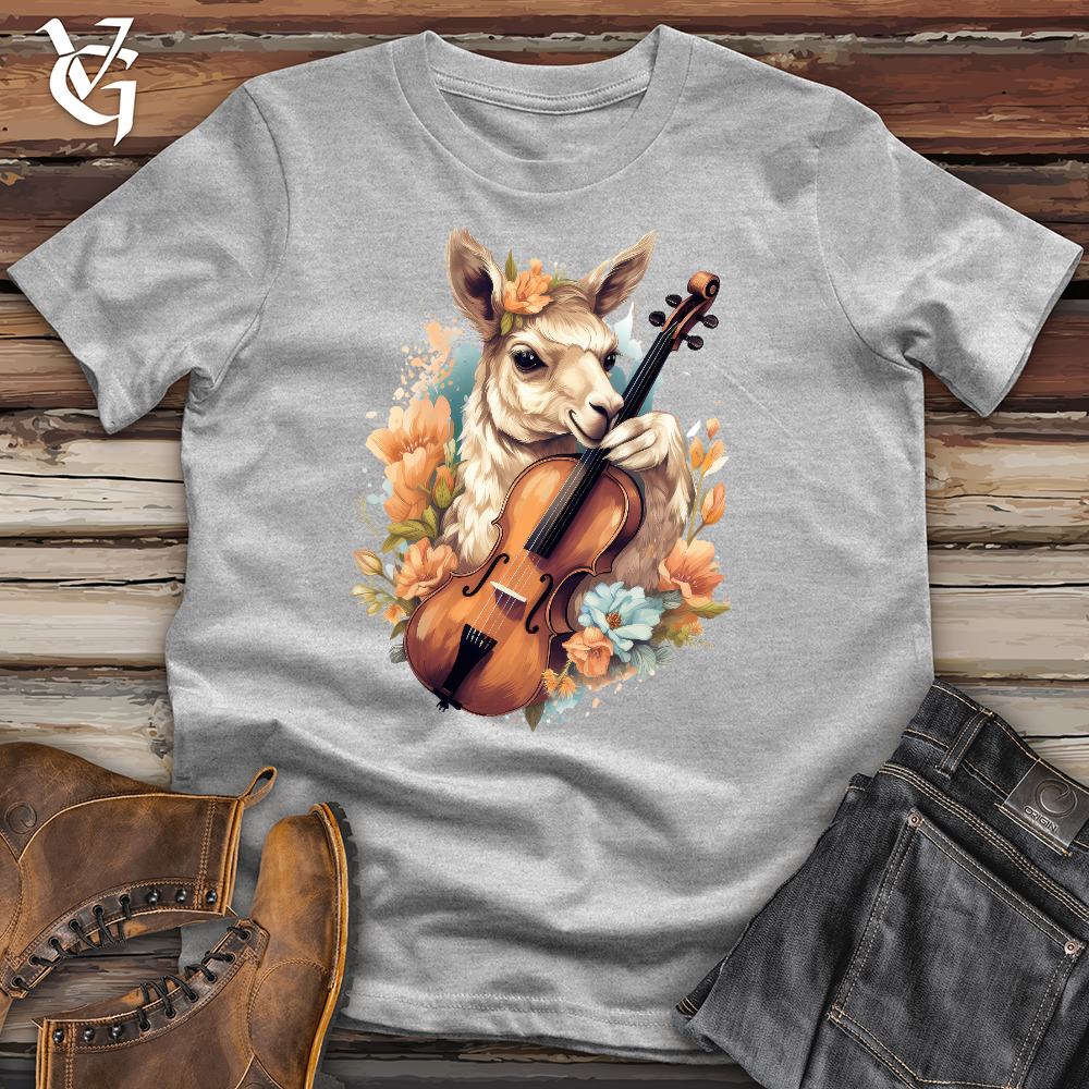 Llama Violinist Cotton Tee