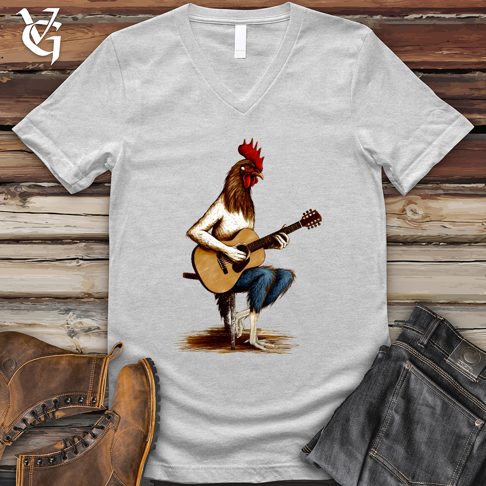 Chicken Guitarist V-Neck Tee