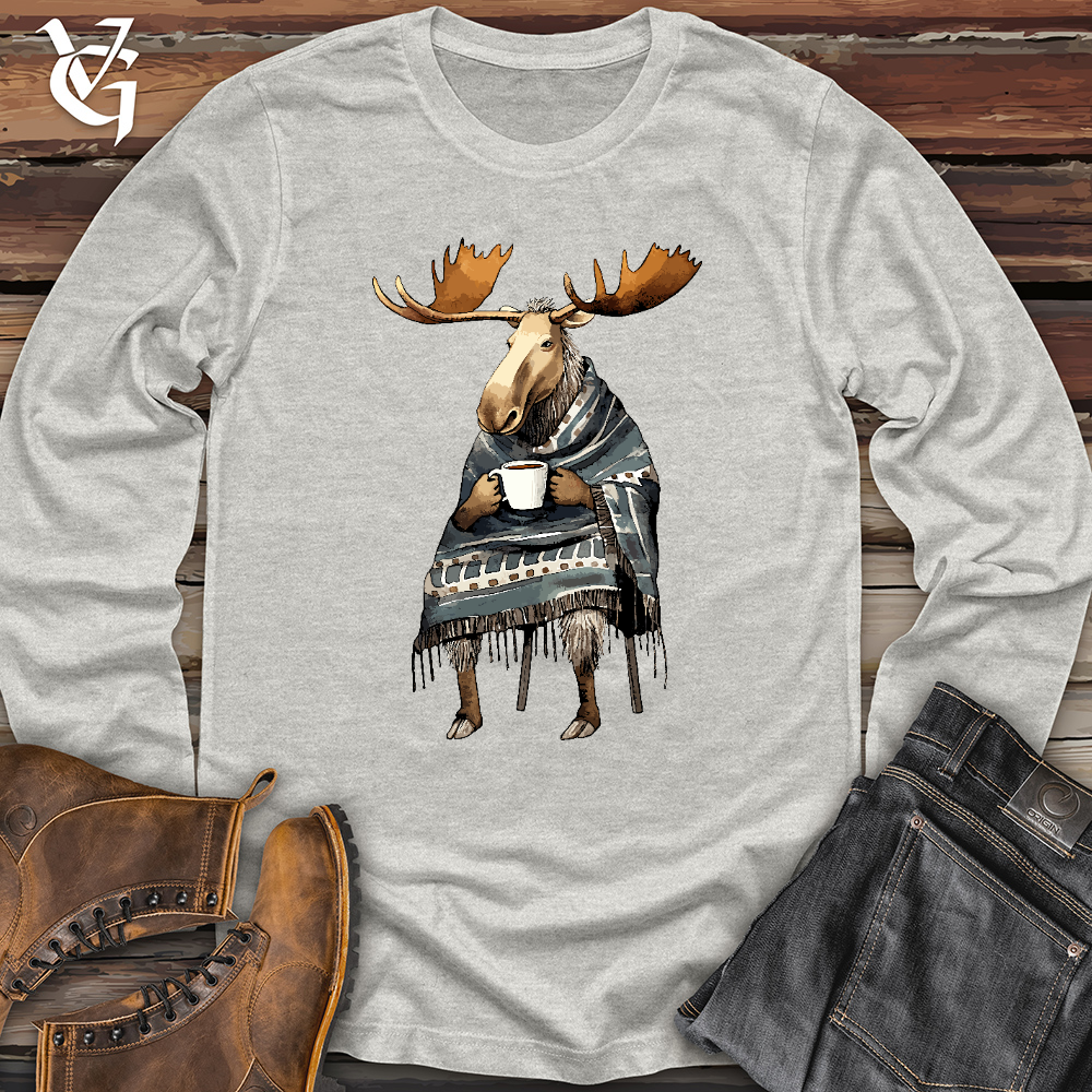Coffee Drinking Moose Long Sleeve