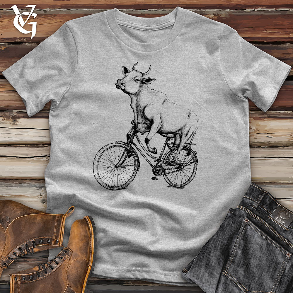 Cow On A Bike Cotton Tee