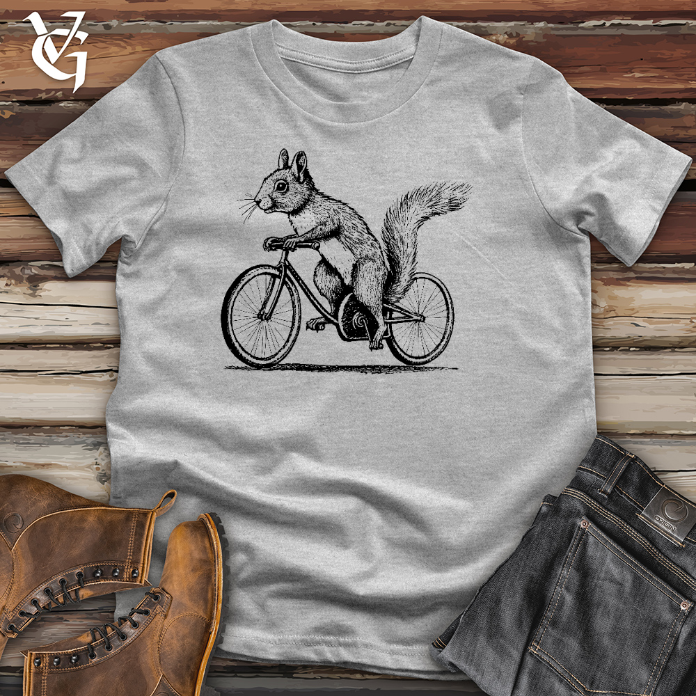 Squirrel On A Bike Cotton Tee