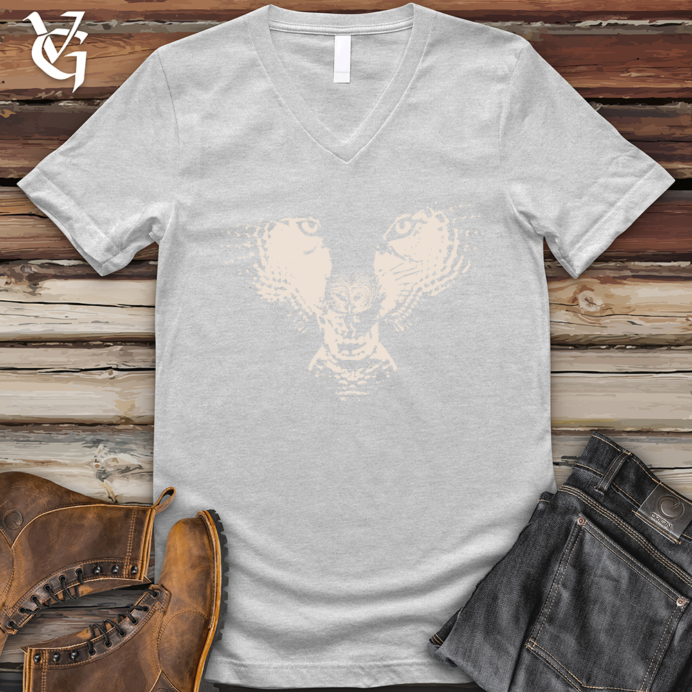 Flying Wolf V- Neck Tee