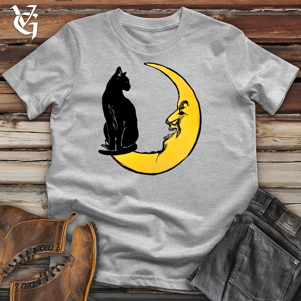 Cat On The Moon Cotton Tee