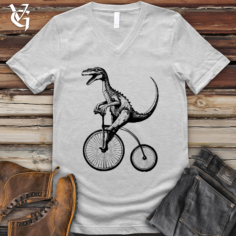 Dinosaur Cyclist V-Neck Tee