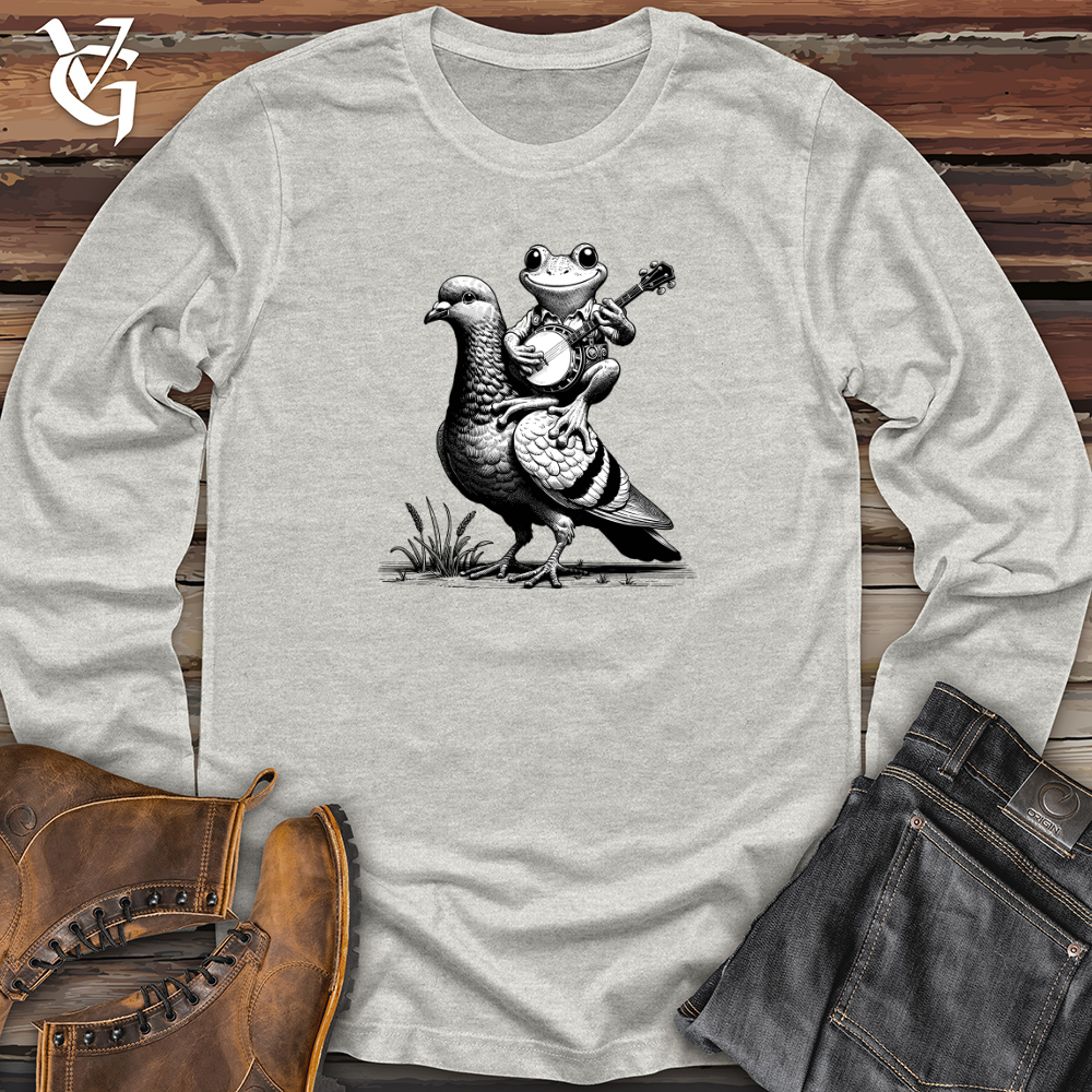 Banjo Frog On a Pigeon Long Sleeve