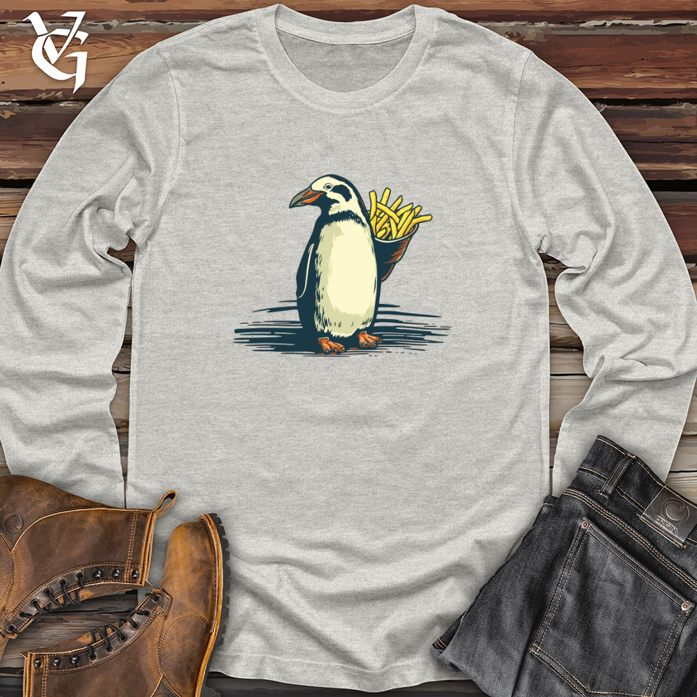 Vintage Fry-Loving Penguin 01 Long Sleeve