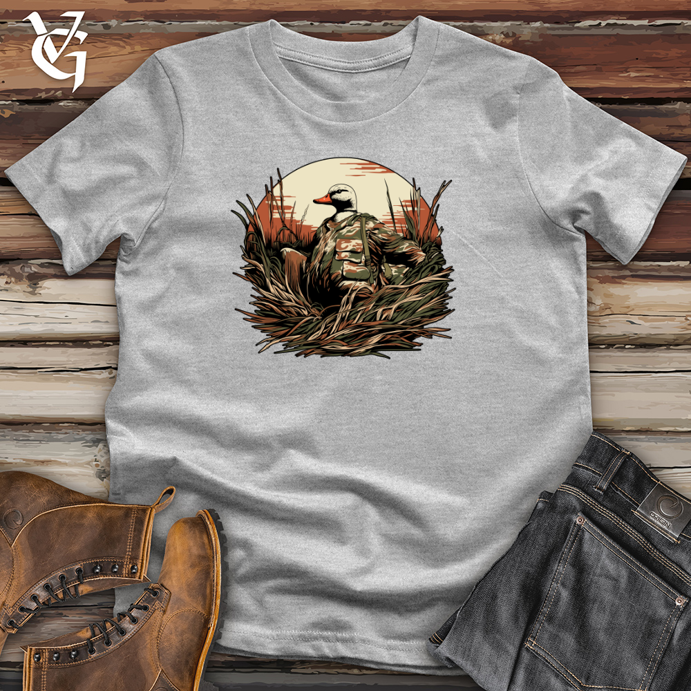 Camouflaged Duck Blind Blend Cotton Tee