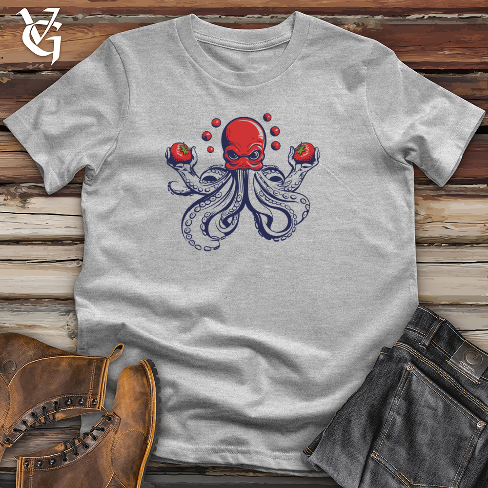 Retro Fruit Juggling Octopus Cotton Tee