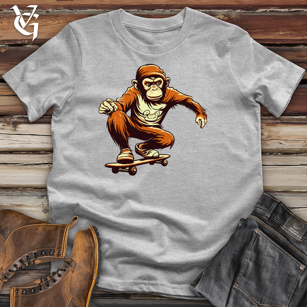 A Monkey Doing Skating Cotton Tee