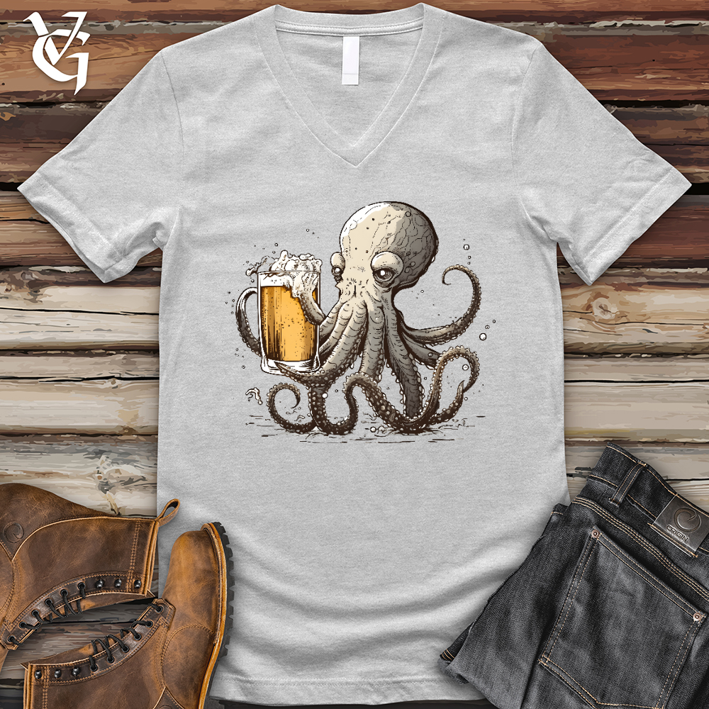 Octopus Happy Hour V- Neck Tee