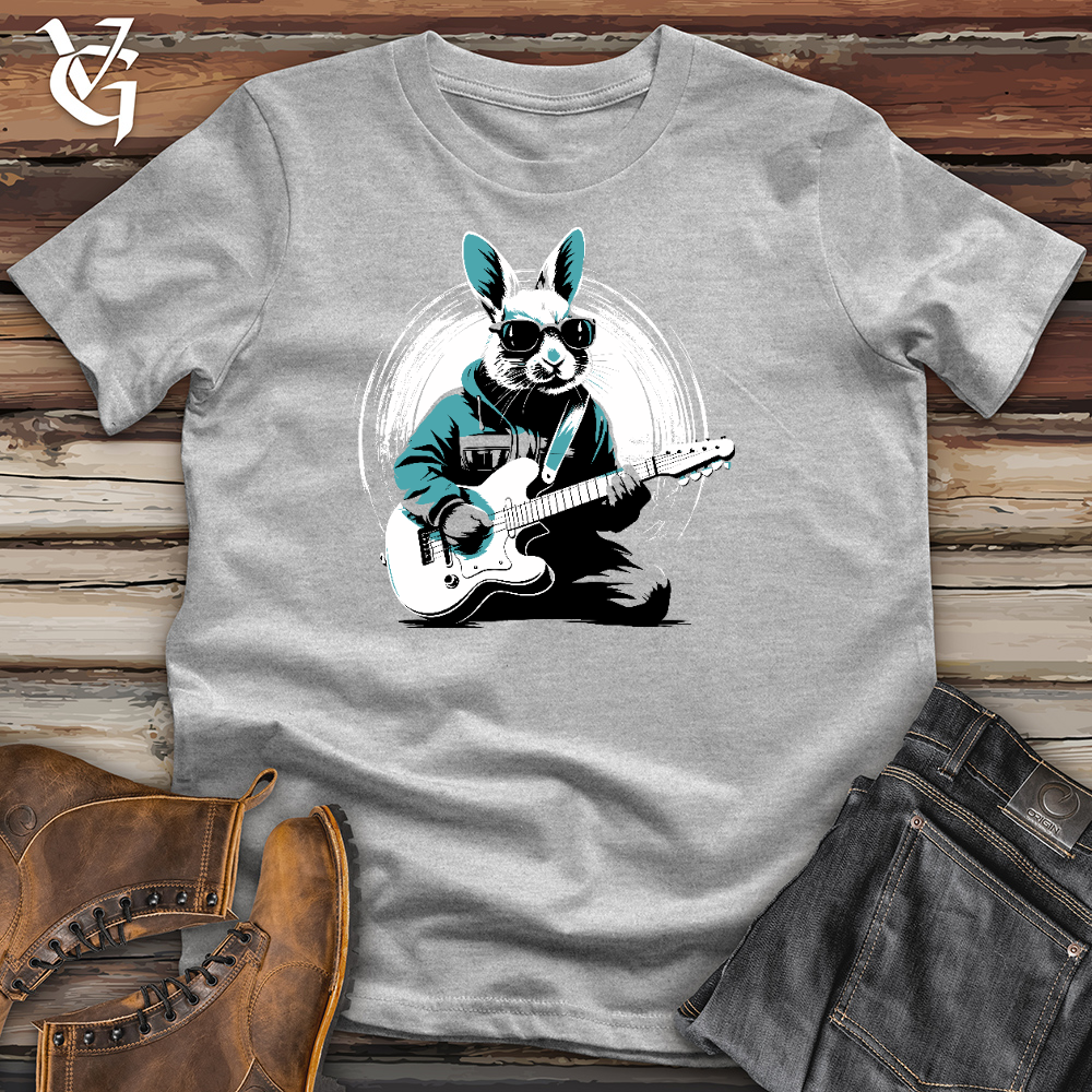 Rabbit Playing Guitar Cotton Tee