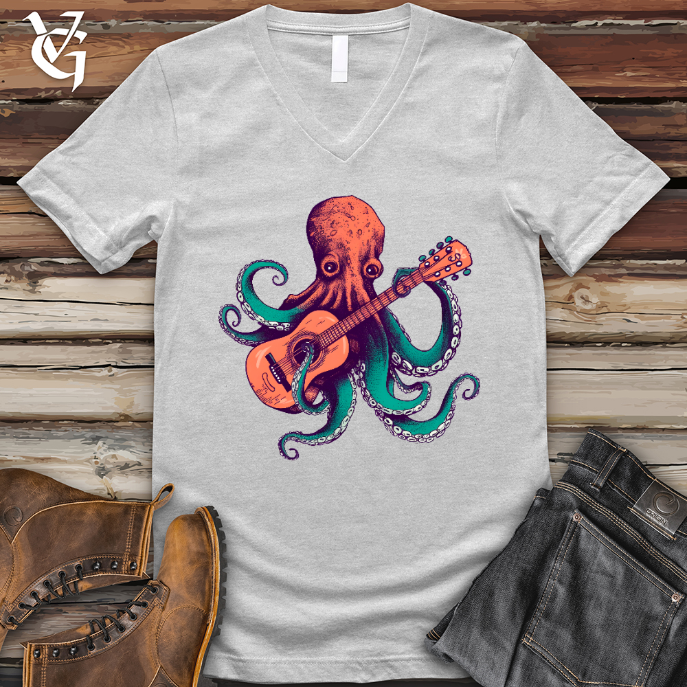 Octopus Guitarist V-Neck Tee