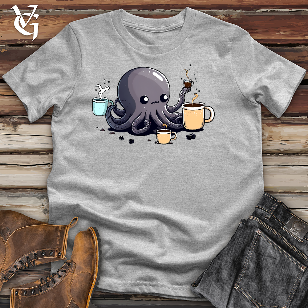 Octopus Coffee Addict Cotton Tee