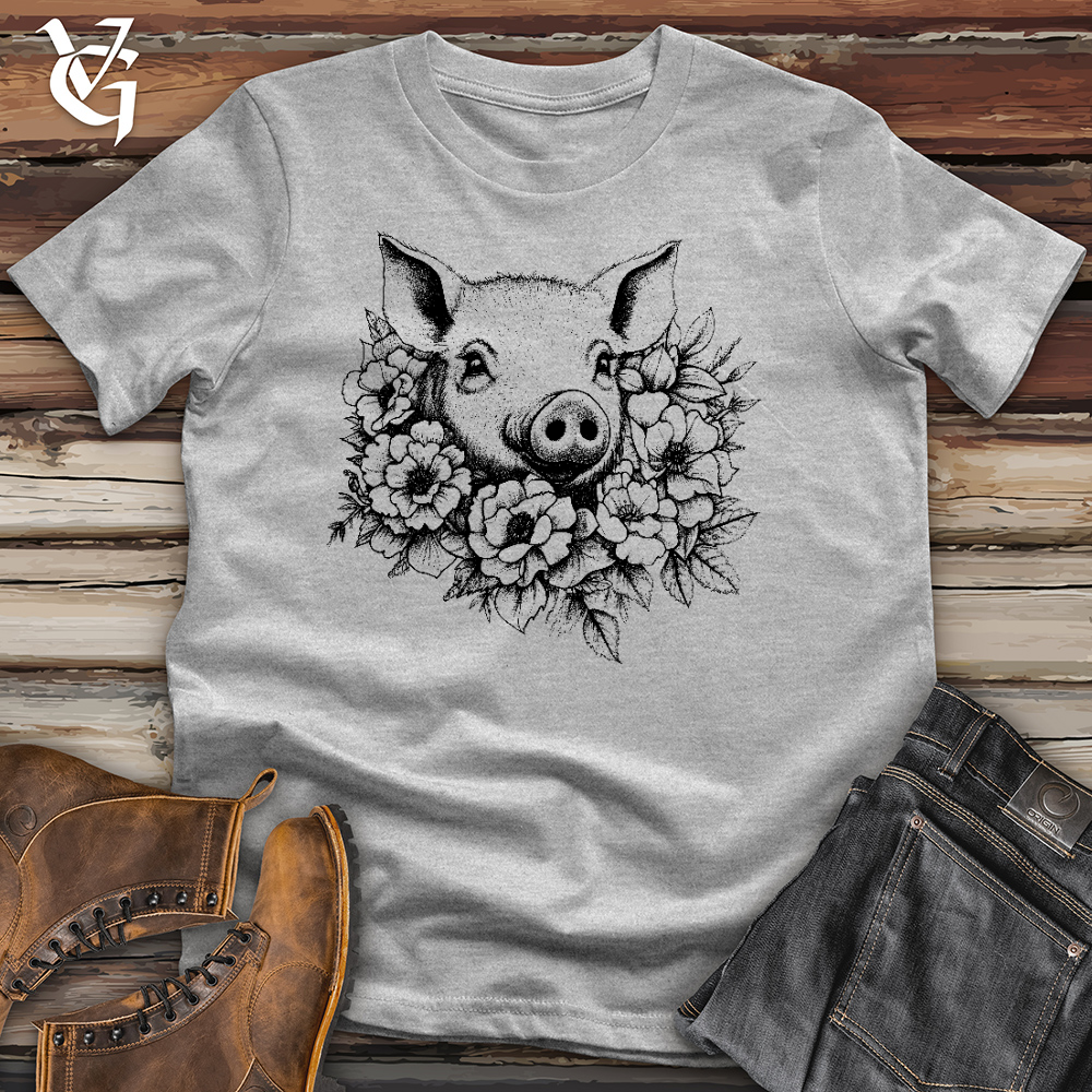 Floral Pig Cotton Tee