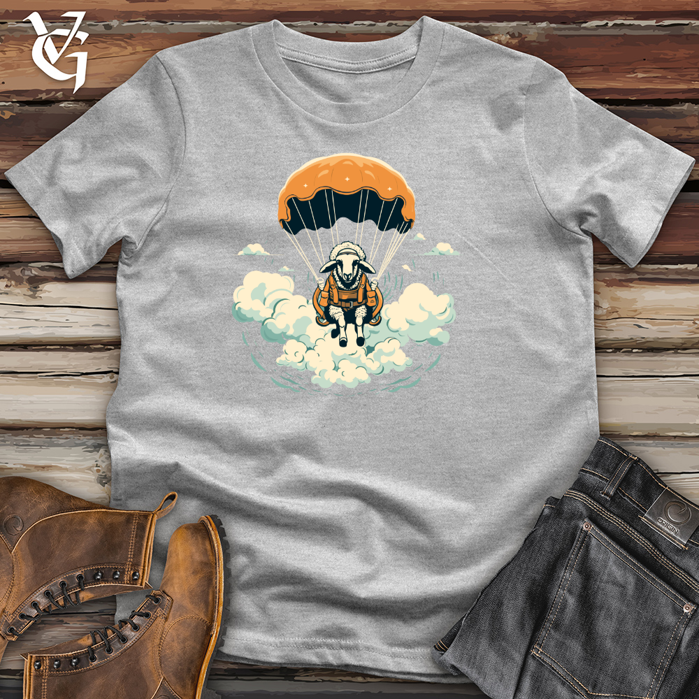 Sheep Skydiving Parachute Rush Cotton Tee