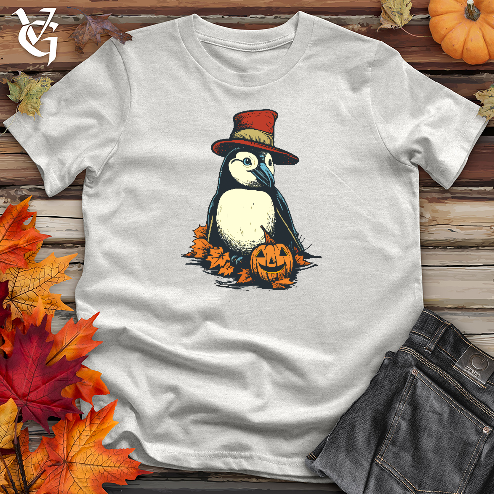 Frosty Autumn Penguin Cotton Tee