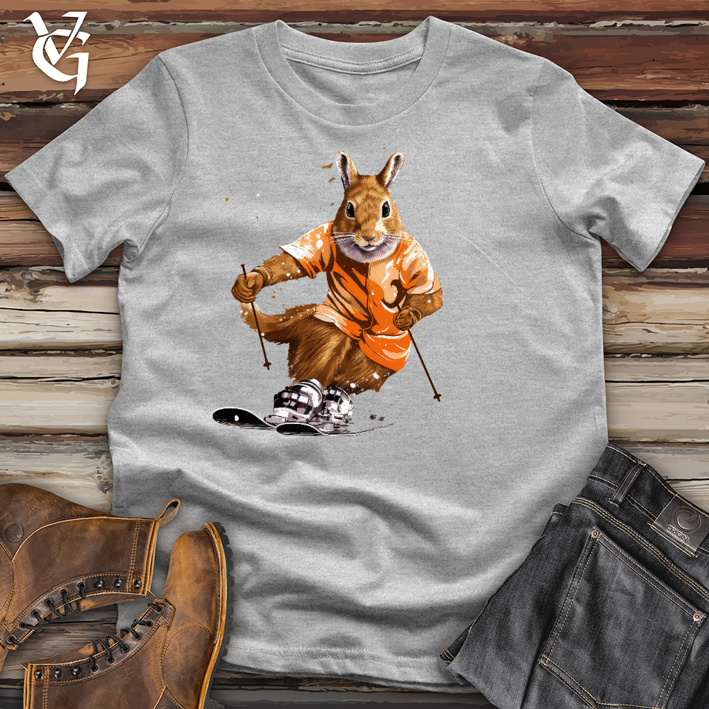 Skiing Squirrel Cotton Tee