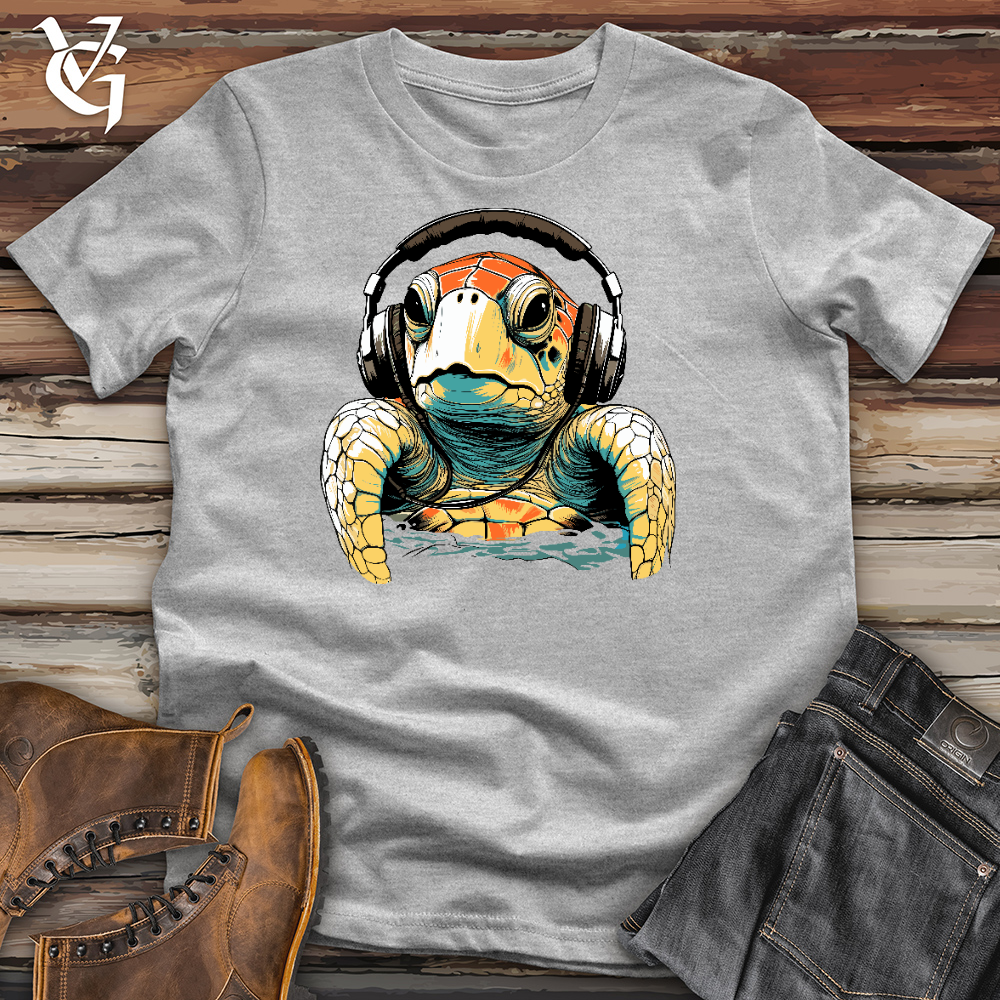 Turtle With Headphone Cotton Tee
