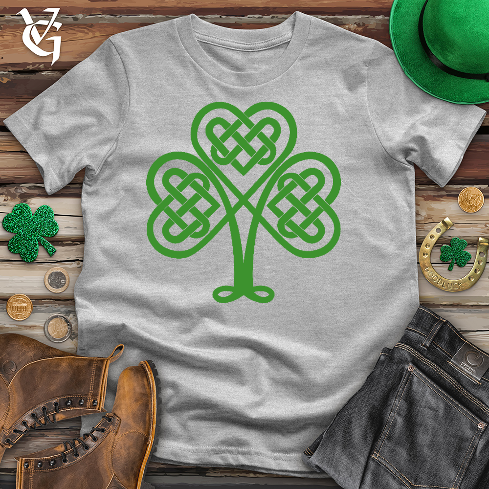 Celtic Clover Green Cotton Tee