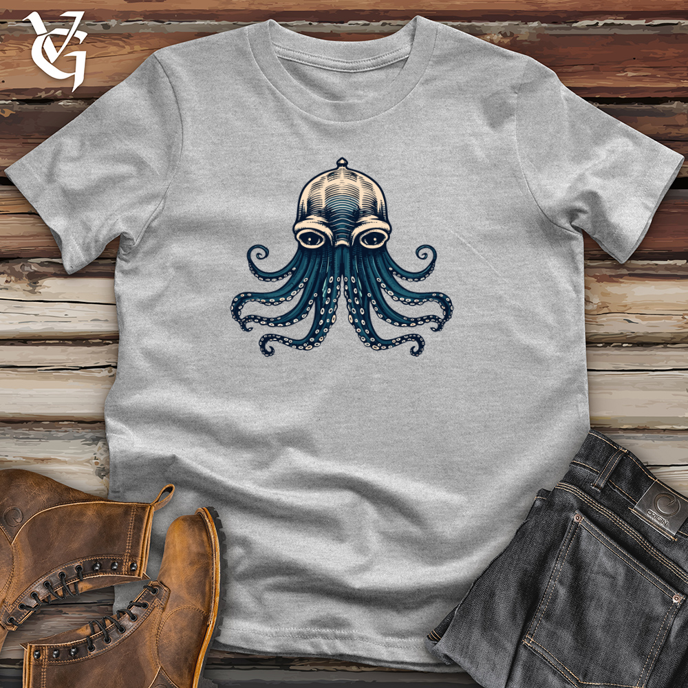 Retro Aqua Tentacles Cotton Tee