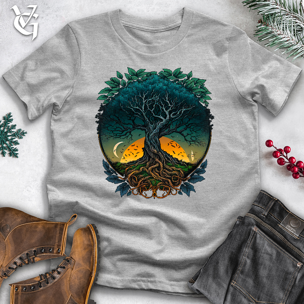 Sunset Yggdrasil Tree Cotton Tee