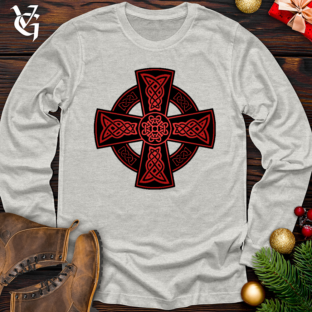 Celtic Christmas Cross Long Sleeve