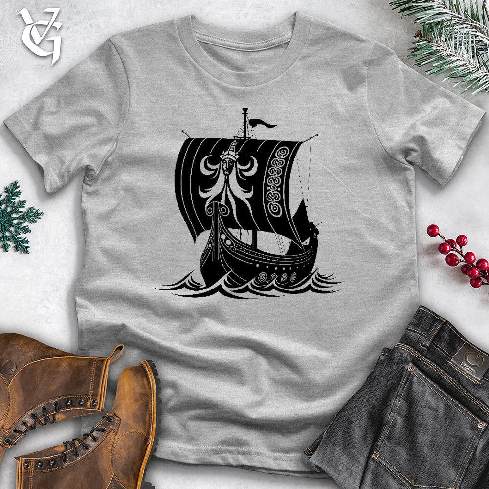 Viking Squid Ship Cotton Tee
