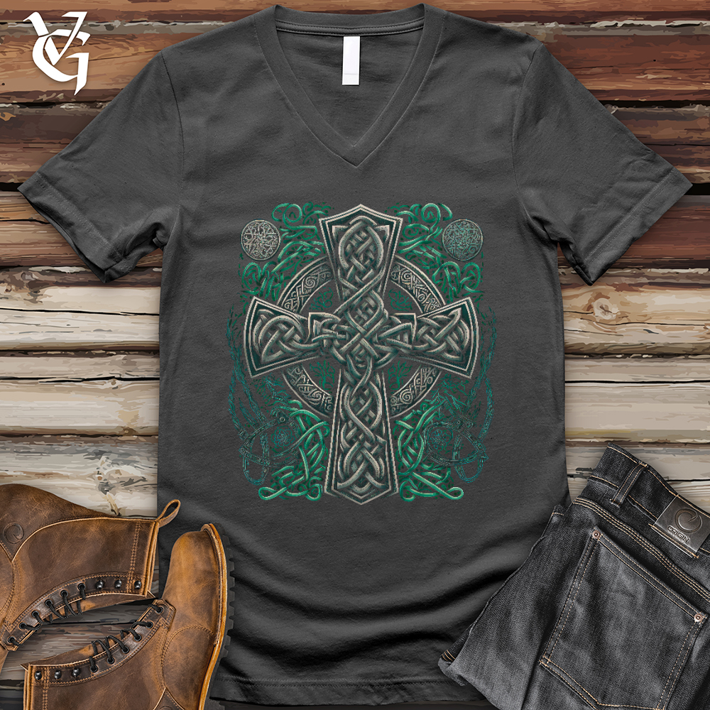 Celtic Crosses V- Neck Tee