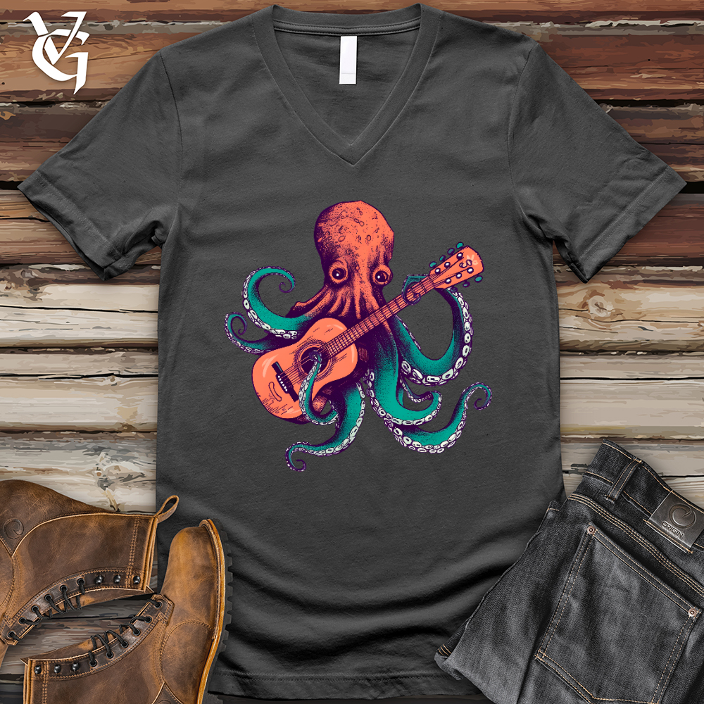Octopus Guitarist V-Neck Tee