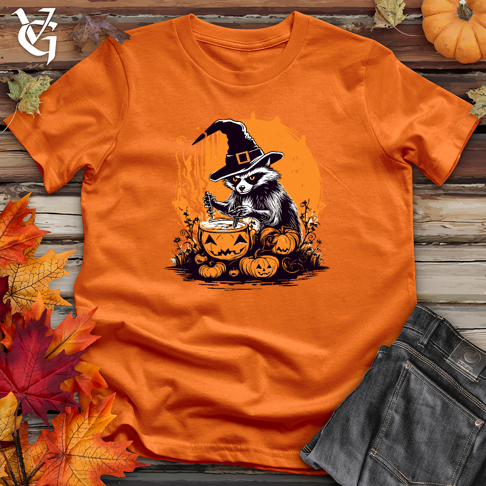Cauldron Stirring Raccoon Cotton Tee