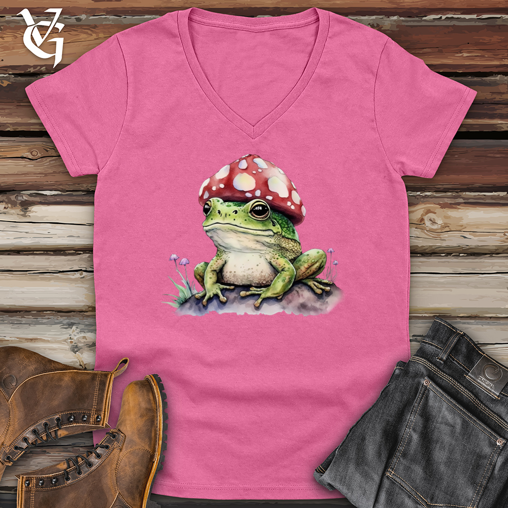 Frog Mushroom Head Softstyle V-Neck