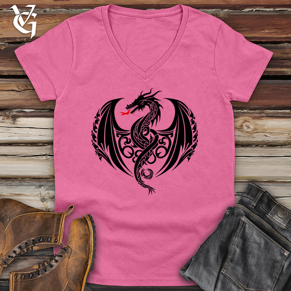 Fire Breathing Dragon Softstyle V-Neck
