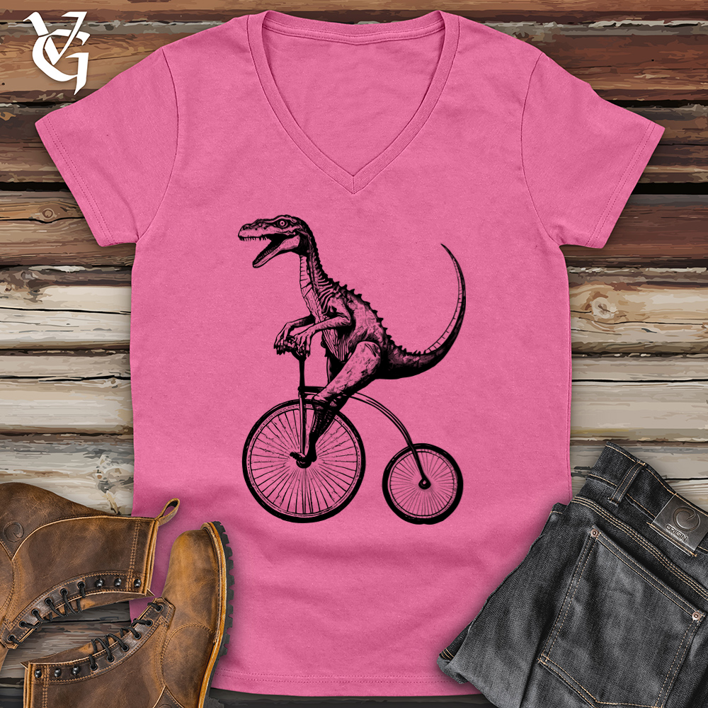 Dinosaur Cyclist Softstyle V-Neck