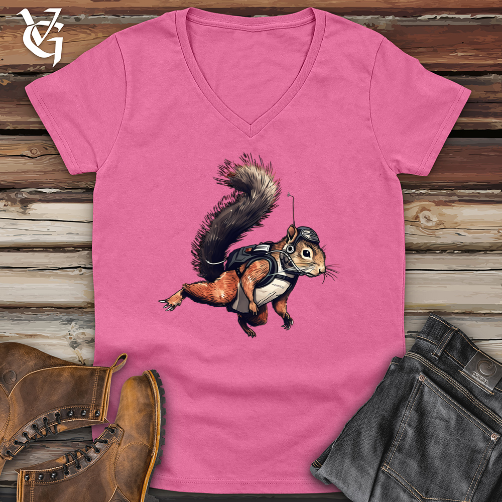 Skydiving Squirrel Softstyle V-Neck