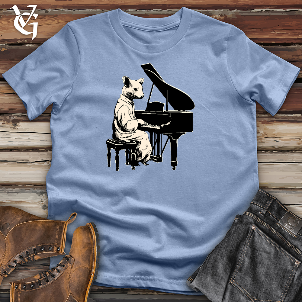 A Mouse Playing Piano Cotton Tee