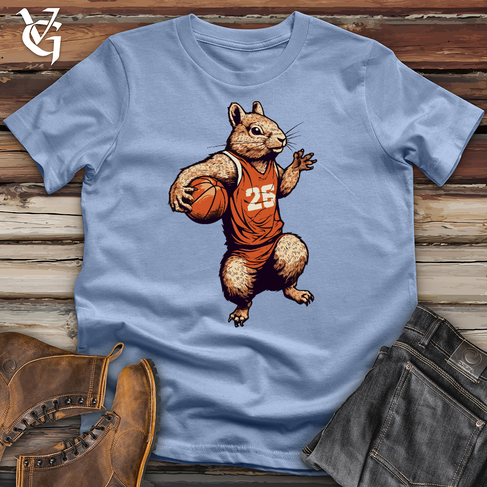 A Squirrel Playing Basketball Cotton Tee
