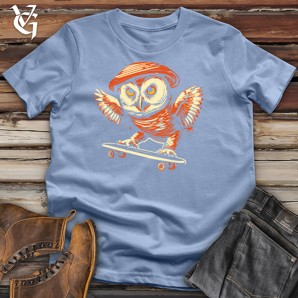 Owl Skate Boarder Cotton Tee