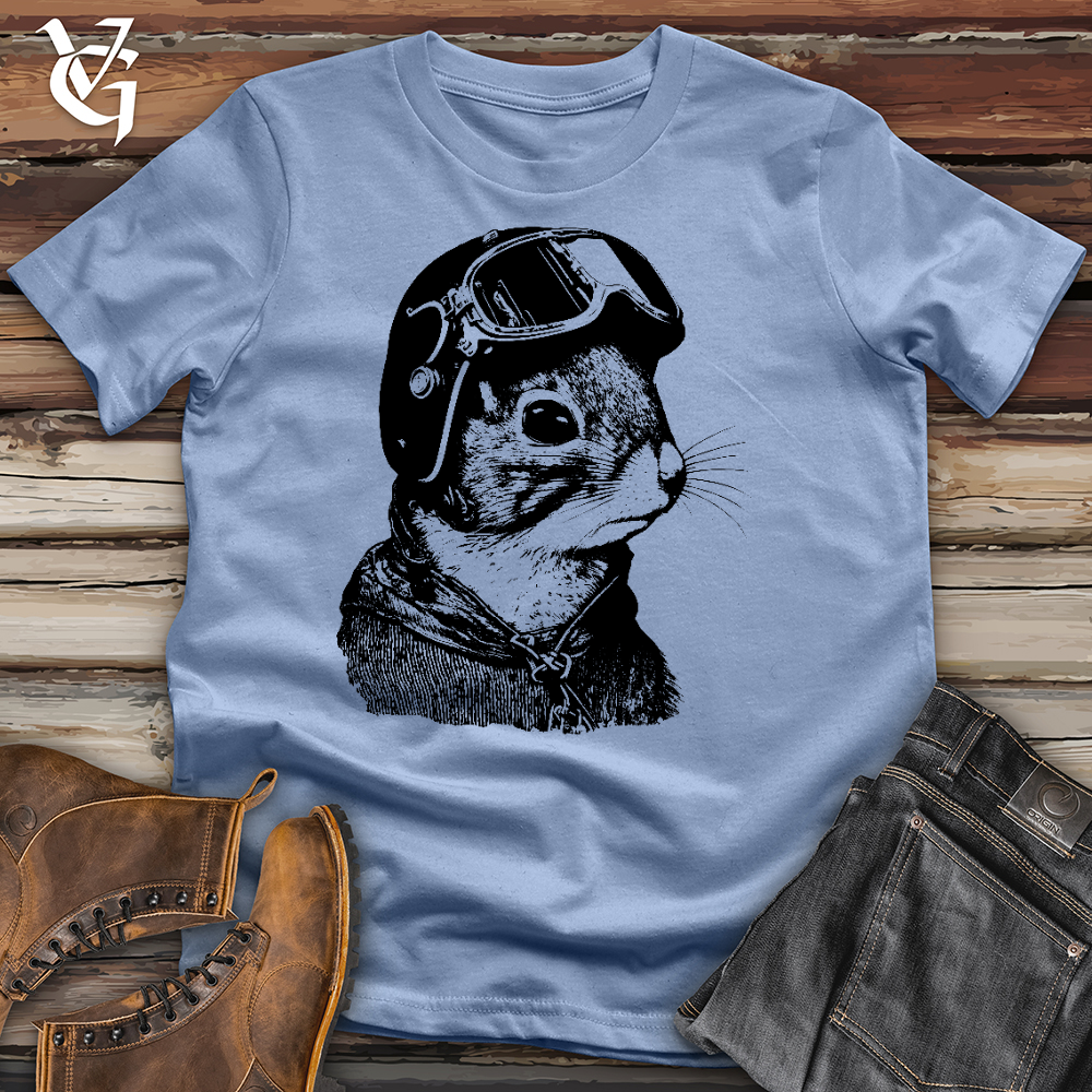Squirrel Fighter Pilot Cotton Tee