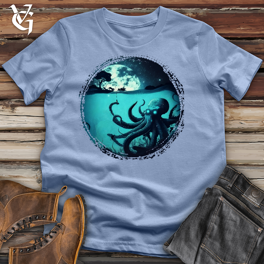 Octopus Under The Moon Cotton Tee
